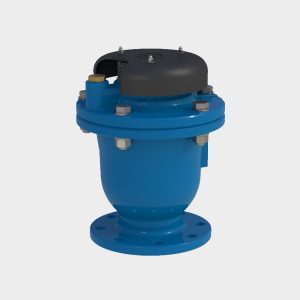 K-060, Ventil, Nennweite DN100, blau, ISO-Ansicht